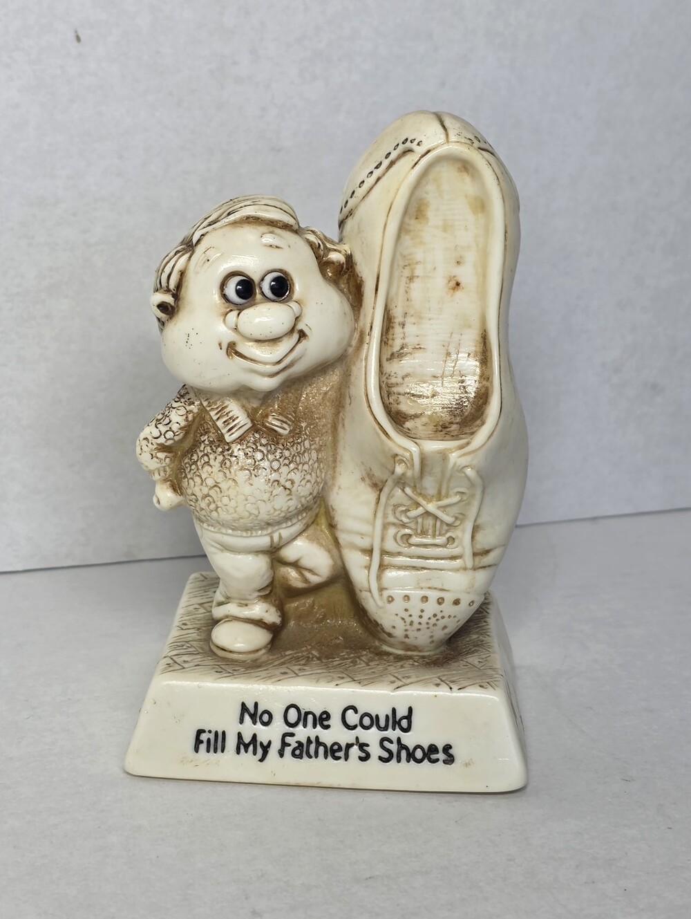Vintage 1970's No One Could Fill My Father's Shoes Figurine Russ Berrie & Co